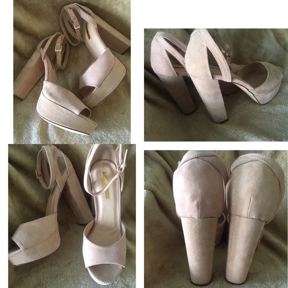 Liliana Suede Chunky Heel Size 10